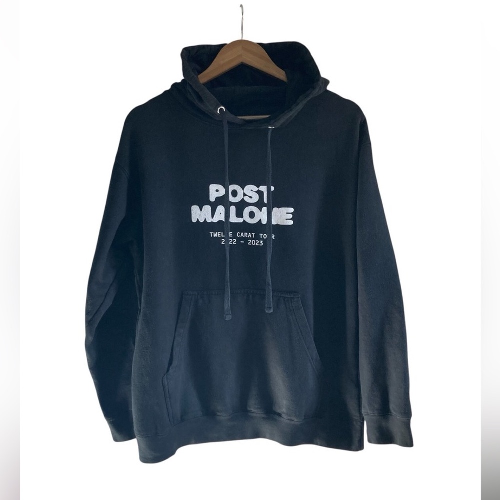 Post Malone Twelve Carat Tour 2022 Black Hoodie